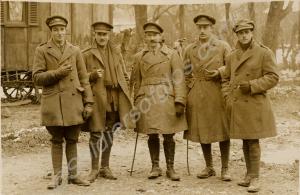 Group of officers. Lieutenant A.T.G Aston second f