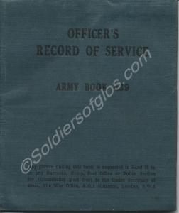 Officers Record of Service, Army Book 439. Belonge