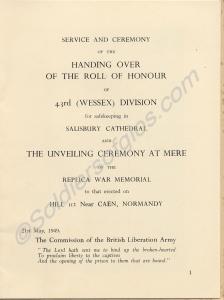 Service and Ceremony of the Handing over of the Ro
