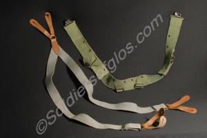 British Army webbing belt and braces. 1939-1945.