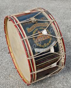 Bass drum.  Made by Boosey & Co London.  7th Batta