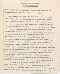 Typewritten extract copied from "Services of the 2