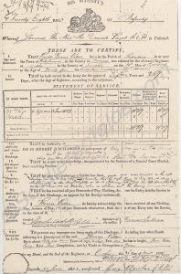 Statement of Service/Discharge paper of Private Th