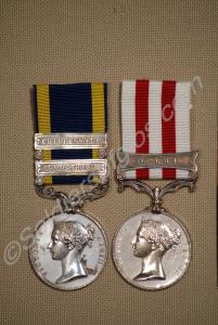 Group of two medals; Punjab Medal with clasps for