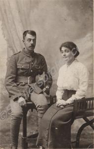 Private Raymond Aubrey and wife. 3rd Battalion, Th