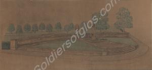 Watercolour of Gloucestershire Regiment War Memori