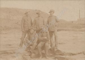 Five sergeants wearing slouch hats, unit unknown.