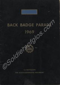 Programme for the Back Badge Parade. Gloucestershi