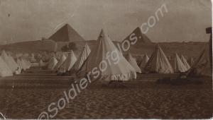 Mena Camp with Pyramids in background. 1st Battali