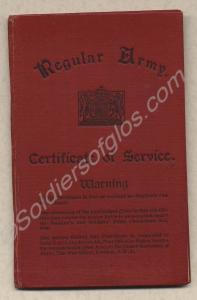 Two army books. 1. Red Book, Certificate of Servic