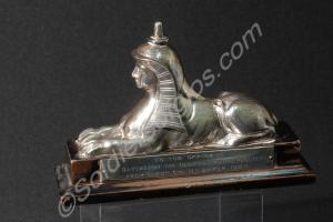 Silver table cigar lighter in the shape of a sphin