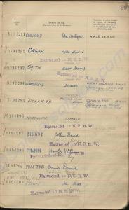 Enlistment Register Army Book 358 (simplified) num
