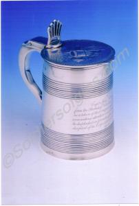 Silver Tankard with a hallmark of 1781 presented b