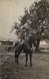 Trooper Ernest Cecil Minett in service dress on ho