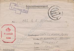 P.O.W. letter belonging to 5244923 Private George