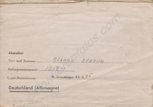 P.O.W. letter belonging to 5244923 Private George