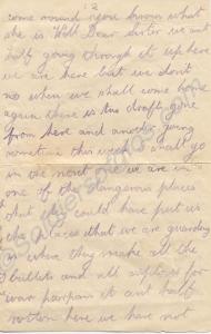Letter from a soldier of 3rd (Reserve) Battalion,