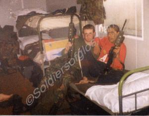 Private Gunn and Private Ali. Gloucestershire Regi