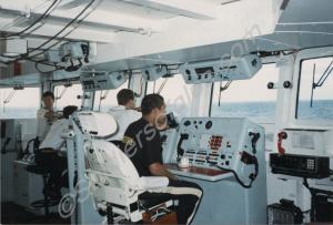 Preivate Mohamed Ali on the Bridge of H.M.S. Glouc