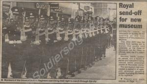 Citizen newspaper coverage of Regimental Museum op