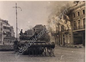 Sherman flail tank. Royal Engineers.  Arnhem. 13th