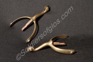 One pair of box spurs. Worn by Brigadier General A