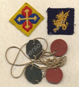 Identity tags and formation arm patches belonging