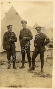 Three Gloster sergeants in camp. c.1914.