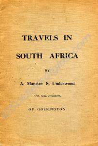 Booklet of eight pages entitled "Travels in South