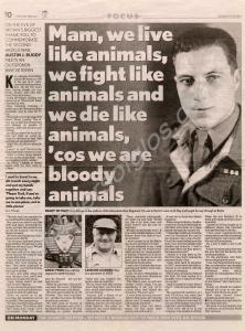 Page from the Leicester Mercury with the reminisce