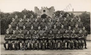 Sergeants and Warrant Officers in battledress. Com