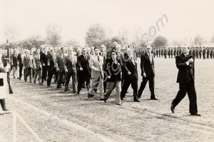 Imjin Day Parade. Old Comrades march past, led by