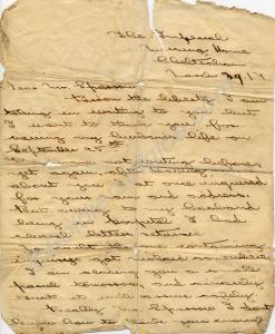 Letter from Mrs. Worth to Mr. Sparrow dated 29th M