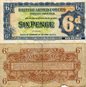 Two British armed forces special vouchers for tran