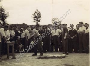 Putting the shot. Chongsong P.O.W. Camp, Korea, 19