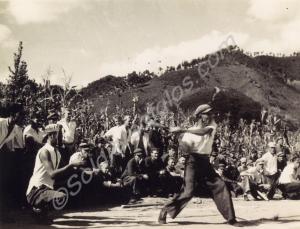 A game of baseball. Chongsong P.O.W. Camp, Korea,