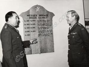 Two Wessex Brigade Colonels. c. 1962.