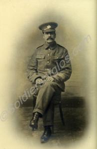 Digital image of Private Harry Webb with four long
