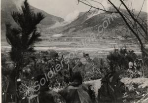 Imjin River. Soldiers in foreground in camouflage