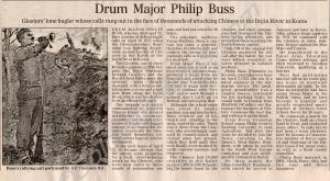 Obituary of Drum Major Philip Buss.