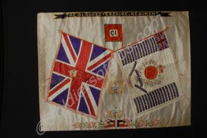 Silk embroidery of colours of 2nd Battalion, The G