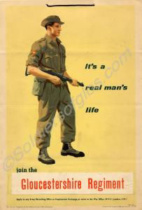 Recruiting poster - "It's a real man's life - join