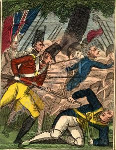 "Driving the French through the Wood." The Battle