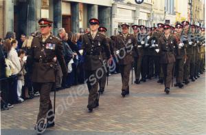 Remembrance Parade. Led by Lieutenant-Colonel E.D
