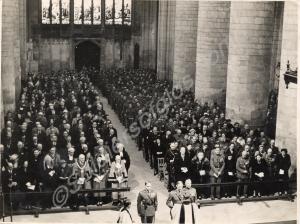 Service at Gloucester Cathedral. 1953