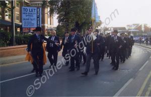 Veterans of the Gloucestershire Regiment marching