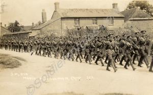 Marching to Lulworth Camp. 5th Battalion, The Glou