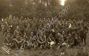 Group of soldiers relaxing.  1/5th Battalion, The