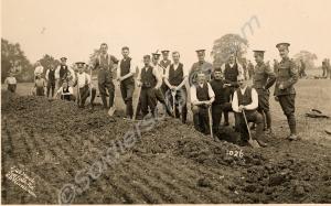 Digging a trench.  1/5th Battalion, The Gloucester