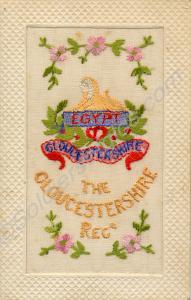 Embroidered card belonging to Private William J. T